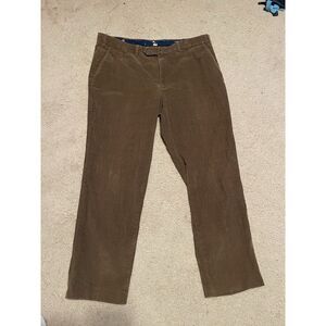 Ralph Lauren Cord Trousers Pants 38 X‎ 30 Brown Cotton Spandex Dogs Fall Men